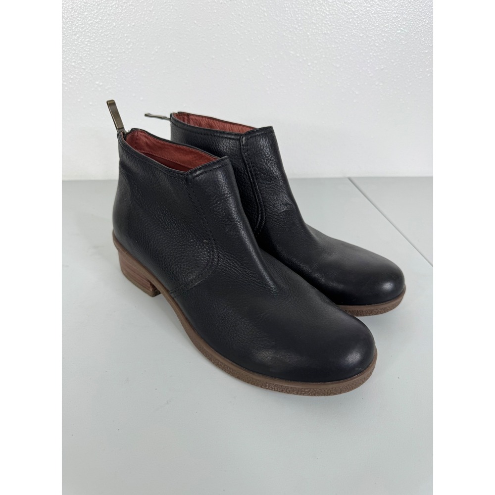Dansko Black Leather Ankle Boots Back Zip Block Heel 2921182300 Size 40